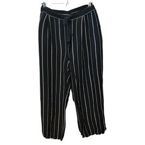 A New Day linen blend Black and gray Striped wide leg pull on Pants. Size 2XL